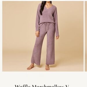 Softies Women's Driftwood WaffleKnit 2 Piece Lounge Set